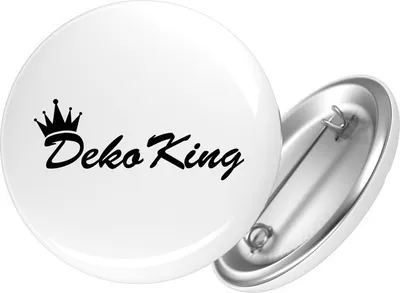 Produktbild von Huuraa Button Deko King Krone 25mm rund mit Sicherheitsnadel Ansteckbutton Geschenkidee