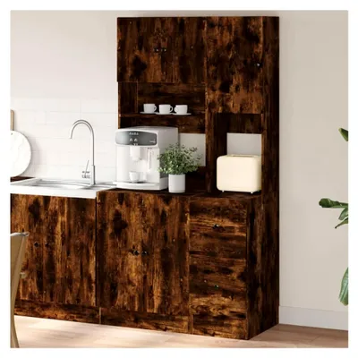 Produktbild von Küchenschrank aus Holzwerkstoff in Räuchereiche, 95 x 50 x 180 cm