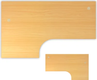 Produktbild von bümö DIY Schreibtischplatte - Nachbildung: Buche, Größe: Eckschreibtisch 200 x 120 cm
