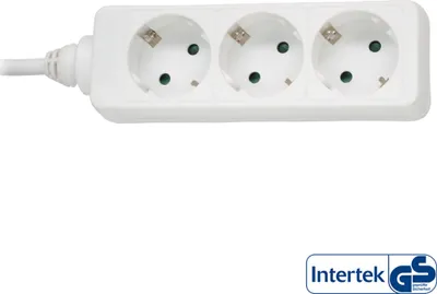 Image de InLine® 16431W Multiprise, 3x contact de protection, 1,5m, blanc
