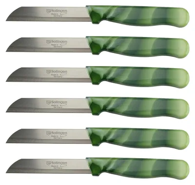 Produktbild von SOLINGEN Messer Allzweckmesser Grün Marmor Obstmesser Schälmesser Sehr scharf, Stückzahl:100 Stück