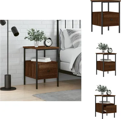 Produktbild von vidaXL Nachttisch Braun Eichen-Optik 34x36x50 cm Holzwerkstoff -  Nachttische