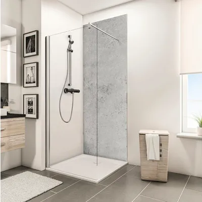 Produktbild von Duschrückwand SCHULTE DecoDesign Steinoptik hell grau 255 x 150 cm D1901525 602 255