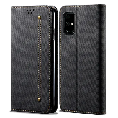 Image de Galaxy A51 Case, étui portefeuille en cuir avec fermeture magnétique et fonction stand pour Samsung Galaxy A51 Samsung Galaxy A51 Noir