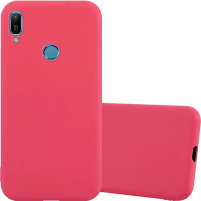 Obrázek produktu pro Cadorabo Case for Huawei Y6 2019 Protective Cover in Red Pouzdro na mobilní telefon TPU Silicone Case Cover