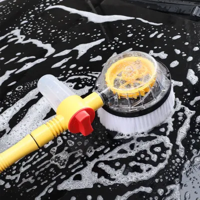 Image de Brosse de lavage pour voiture, kit de nettoyage pour voiture, balai rotatif à 360°, brosse de nettoyage à mousse haute pression, brosse à récurer amovible et télescopique, pour le nettoyage de la voiture, de la maison et du jardin