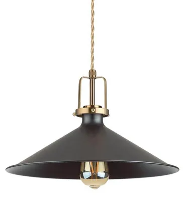 Zdjęcie produktu dla Lampa wisząca industrialna minimalistyczna Eris-4 metalowa czarna 1 źródło światła E27