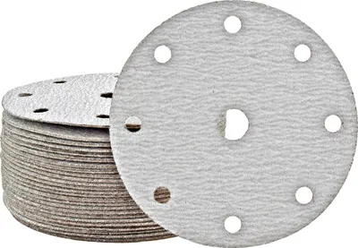 Produktbild von MioTools Shark Klett-Schleifscheiben, 150 mm, 9-Loch, f. Exzenterschleifer, Normalkorund (50 Stk.) K320