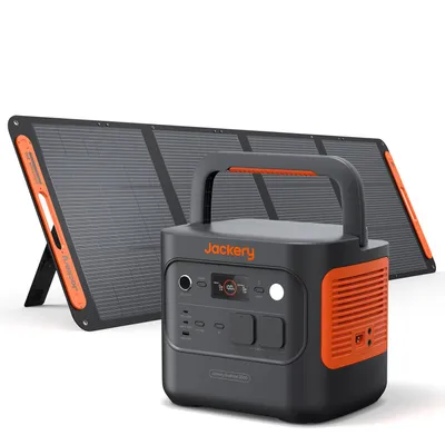 Produktbild von Jackery 2000 v2 Tragbare Powerstation mit 200W Solarpanel, 2042Wh Solargenerator mit 2200W Ausgang, LiFePO4 Schnellladung für Camping, Notfall