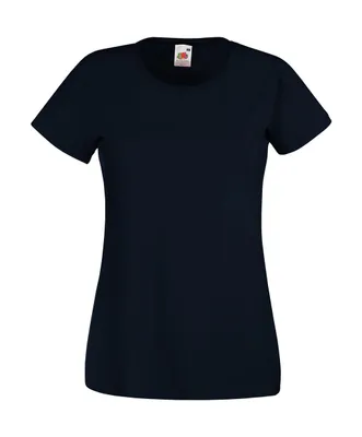 Produktbild von Fruit of the Loom Damen Rundhals Basic T-Shirt Shirt Kurzarm, Größe:2XL (18), Farbe:Deep Navy
