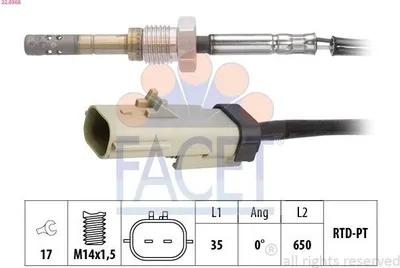 Produktbild von FACET 22.0368 Abgastemperatursensor für JEEP COMPASS (MK49) M14x1,5