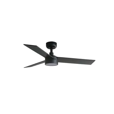 Image de Ventilateur de plafond à basse consommation avec éclairage LED et télécommande Rudder S Noir 106 cm