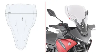 Immagine prodotto di Cupolino GIVI trasparente 55x41cm intercambiabile per YAMAHA Tracer 7/7 GT