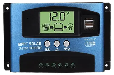 40 A Solar-Laderegler, LCD-Display, 12 V/24 V, USB, für Bleibatterien
