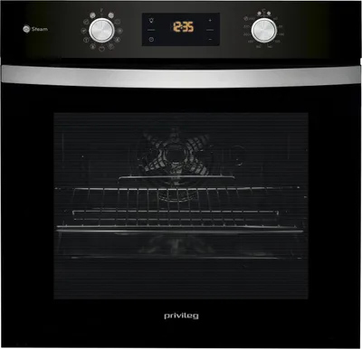 Produktbild von Privileg PBWK3 JH8S BLG Einbau-Elektrobackofen, Glasdekor, 71 l Volumen, 59,5 cm Breite, +, Ober-/Unterhitze + Umluft, Selbstreinigungsfunktion, Display, integrierte Uhr