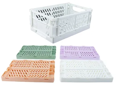 Produktbild von Set mit 4 zusammenklappbaren Aufbewahrungsboxen