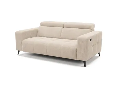 Produktbild von Nicolette-Sofa mit elektrischer Relaxfunktion, USB-Anschluss und verstellbaren Kopfstützen – Modernes Premium-Sofa