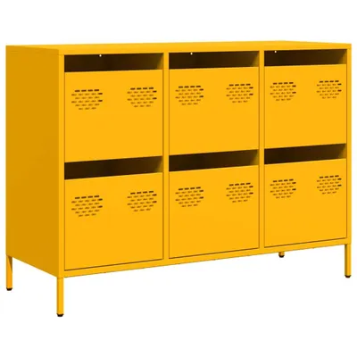 Zdjęcie produktu dla Szafka, musztardowa, 101,5x39x73,5 cm, stal walcowana na zimno
