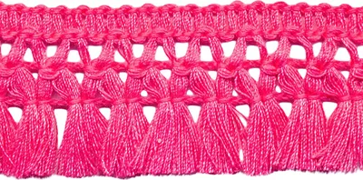 1m Fransenborte 32mm pink