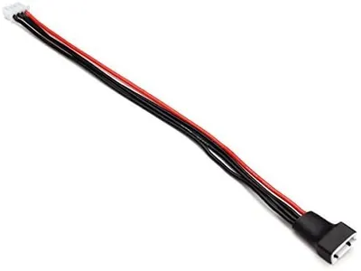 Immagine prodotto di Cavo di prolunga 17 cm per batterie Li-Po | Silicone 22AWG | Compatibilità universale con i caricabatterie | Adatto per droni, rosso nero bianco