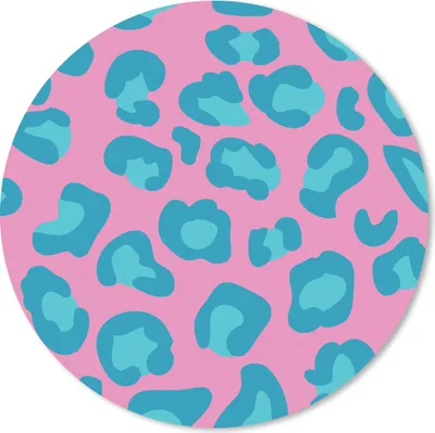 Produktbild von MuchoWow® Mauspad Mousepad Pantherdruck - Blau - Rosa - Muster 40x40 cm - Mousepads - Maus Mat - Pad - Mausunterlage - Schreibtisch Accessoires