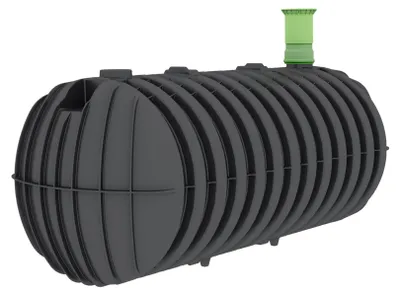 Productafbeelding van Garantia STABILUS Regenwateropslagbak, 3000 liter, 327x124x124 cm (L x B x H), zwart; artikelnummer: 102017