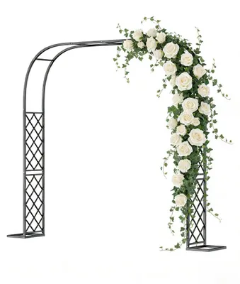 Produktbild von Rankbogen Rosenbogen Gartenbogen - 240 x 240 cm - Metall - Freistehend - Für Rosen und Kletterpflanzen