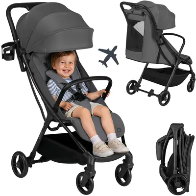 Produktbild von Lionelo Agia Kinderwagen Buggy kompakt faltbar Auto Fold bis 22 kg Grau