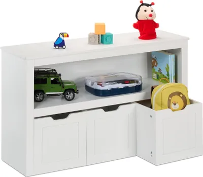 Produktbild von Kinderregal mit 3 Schubladen auf Rollen