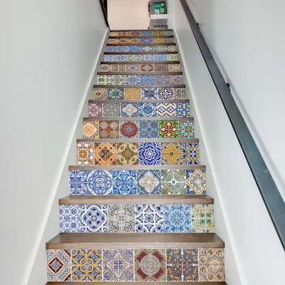 Image de Autocollants rétro adhésifs pour escaliers - 100 x 18 cm
