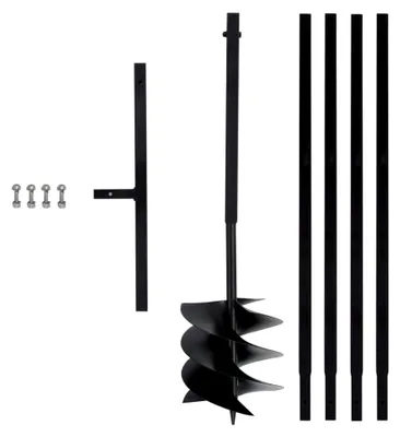 Produktbild von Bodenbohrer mit Griff 250 mm und Verlängerungsrohr 4 m aus Stahl