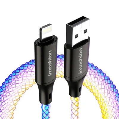 Produktbild von imoshion Leughtendes Schnellladekabel RGB - USB-A zu Lightning Kabel - 1 Meter
