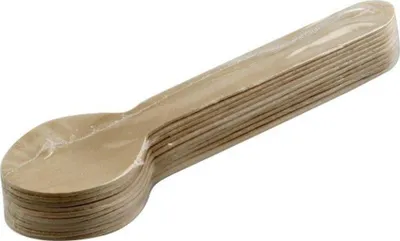 Immagine prodotto di cucchiaio di legno 160 mm (10 pezzi) monouso