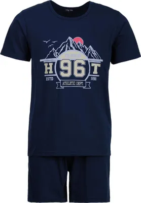 Produktbild von Pyjama Set Kurz - Colorado 96, Farbe:navy, Größe:4XL