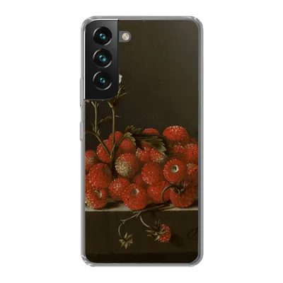 Produktbild von MuchoWow® Handyhülle Schutzhülle Hülle für Samsung Galaxy S22 Stilleben mit Walderdbeeren - Gemälde von Adriaen Coorte Silikon Softcase Handy Hülle - Mobiltelefonhülle