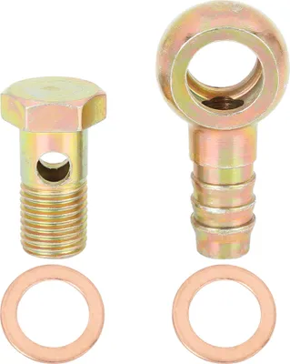 Image de 14mm Banjo Tuyau Barbelé Boulon Raccords Banjo Boulon Rondelle Kit pour Voiture