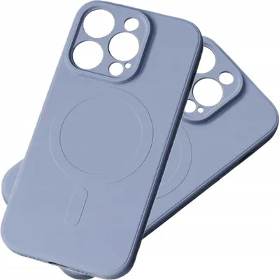 Immagine prodotto di Custodia in silicone compatibile Magsafe per Iphone 15 Pro Max Custodia in silicone - Grigio