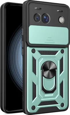 Produktbild von Hülle für Google Pixel 10 /Pixel 10 Pro Magnetische Ring Ständer Halter Dia Kameraschutz TPU Bumper Silikon Schutzhülle Grün