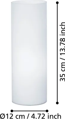 Obrázek produktu pro EGLO 81828, Bílá, Sklo, Ložnice, Kuchyně, Obývací pokoj, IP20, II, E27