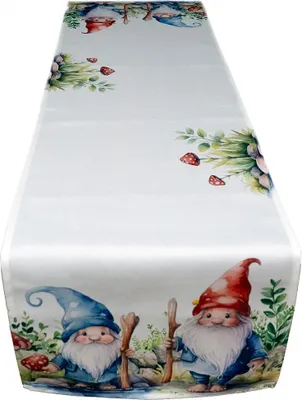Produktbild von Tischwäsche mit Motiv Zwerge auf Wiese 40 x 110 cm