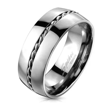 Produktbild von Herrenring „Seil“: Titan Ring 52 (16.5 mm Ø)