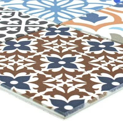 Produktbild von Vinyl Mosaik Fliesen Selbstklebend Poznan Bunt