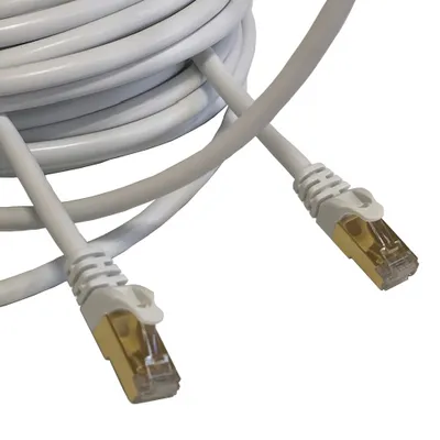Produktbild von Patchkabel CAT7 Netzwerkkabel LAN DSL weiss Netzwerk Kabel RJ45 Ethernet 0,5m