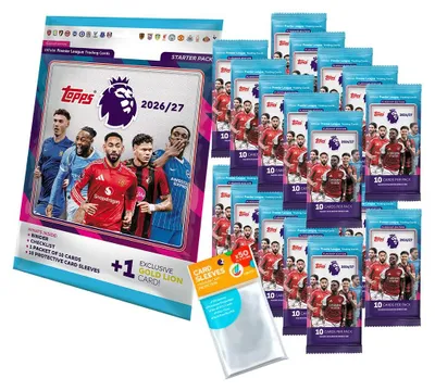 Produktbild von Bundle mit Premier League 2026/27 Trading Cards - 1 Starter + 20 Booster + exklusive collect-it Hüllen