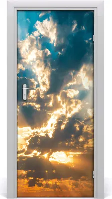 Produktbild von Tulup Türaufkleber 85x205 cm Dekorative Aufkleber Selbstklebend Wasserdichte Tapete Abnehmbar Schlafzimmer Wohnzimmer Wohnkultur - Wolken im Himmel
