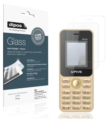 Produktbild von 2x Schutzfolie für GFive Mega matt - Anti-Shock 9H Folie dipos Glass Kunststoffglas