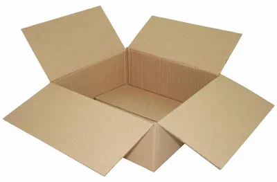 Produktbild von 2x Faltkarton  350x350x130mm 1-wellig braun