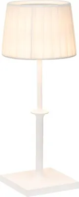 Produktbild von Poldina Classic Zafferano LED Touch Dimmer Wiederaufladbare Tischleuchte - Elegantes Design Kabellos Weiß