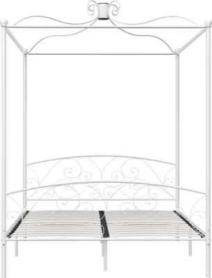 Produktbild von "im Sonderangebot"Himmelbett-Gestell - CLORIS - Doppelbett - Robust und langlebig - Weiß Metall 180 x 200 cm - Einfache Montage -  - NeuMöbel9159306