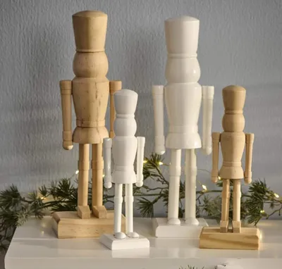 Produktbild von IB Laursen Nussknacker natur H=22 Holz stehend Weihnachten Deko Figur Skandi Top